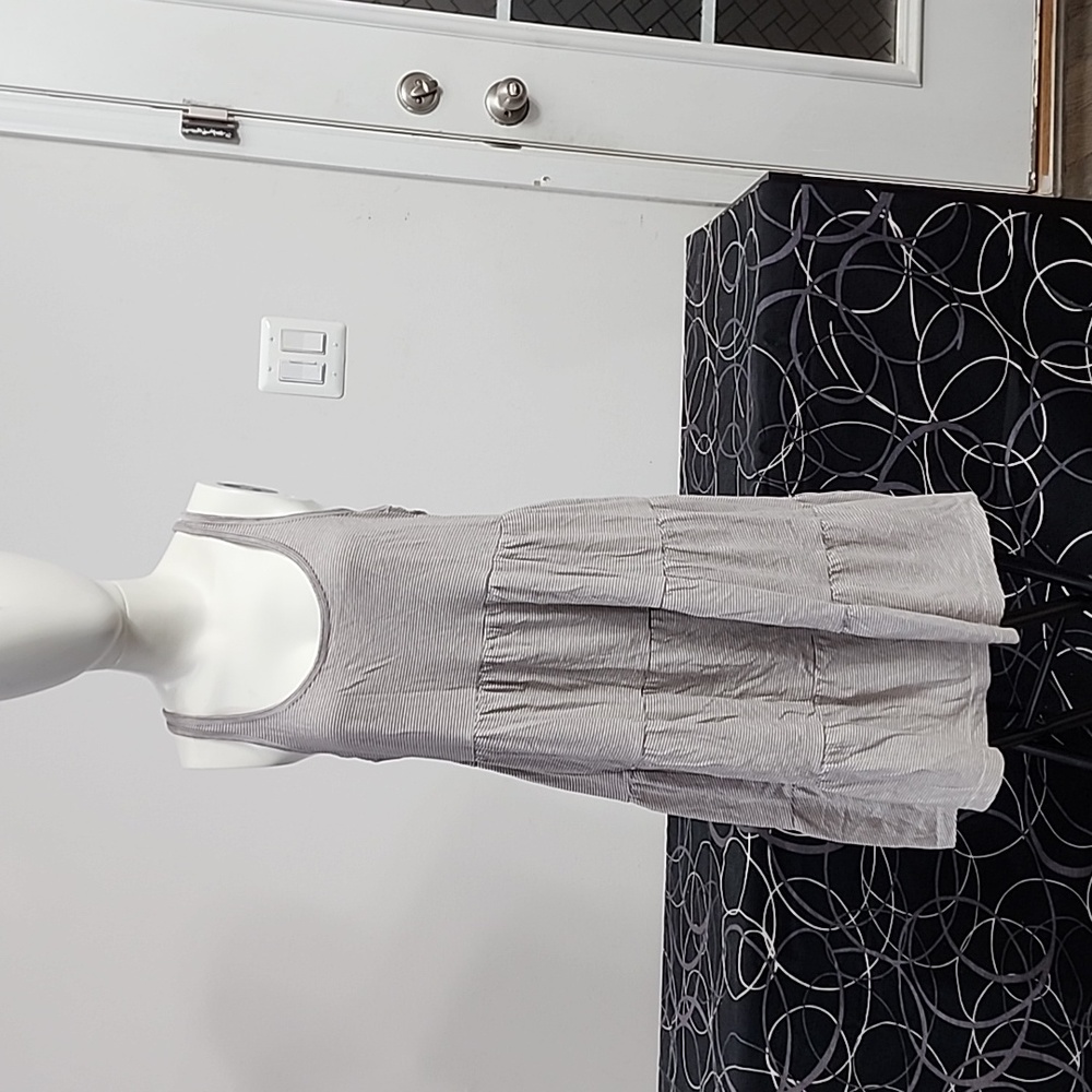 H&M Striped, Tiered Mini Dress